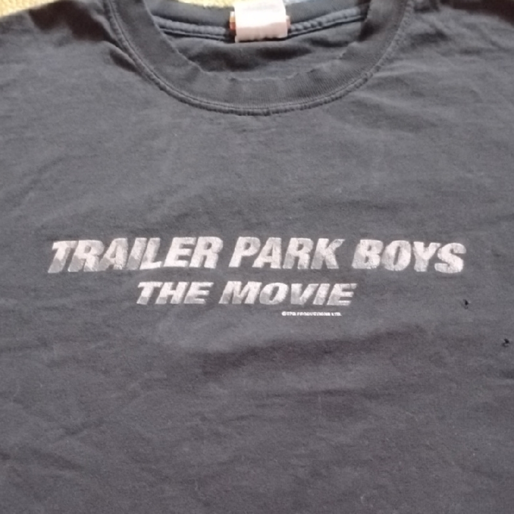 Men's Black Vintage XL Trailer Park Boys The Movie Promo Shirt Distressed Canada